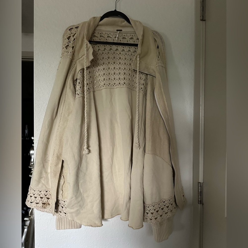 Free People Dune Bug Zipper Cardigan